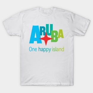 Aruba One Happy Island - all in colors. T-Shirt